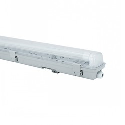 LED lysrör & armaturer Limea H LED-armatur G13 - Vattentät, 1x120, 250V, IP65, 1320x75x90 mm, grå, H, utan ljuskälla