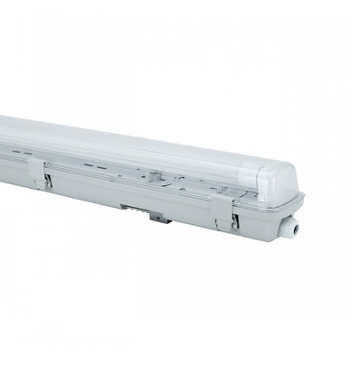 Limea H LED armatur G13 - Vattentät, 1x150, 250V, IP65, 1600x75x90 mm, Grå, Utan ljuskälla