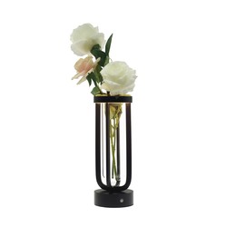 Bordslampor Blomvas med LED-ljus Inne/ute - Svart, dimbar, IP54 utomhus