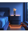 Outlet: Blomvas med LED-ljus Inne/ute - Svart, dimbar, IP54 utomhus