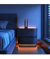 Outlet: Blomvas med LED-ljus Inne/ute - Svart, dimbar, IP54 utomhus