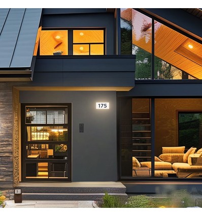 8W CCT vägglampa - IP54 utomhus, 20x10cm