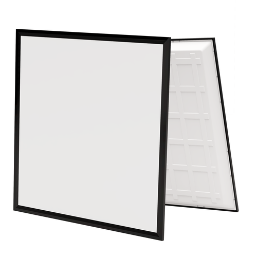 60x60 bakgrundsbelyst CCT LED panel - 36W, svart kant, 140lm/W