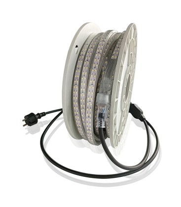 LEDlife arbetsljus 25m LED strip på kabelvinda - ▽D-märkt, 230V, IP67, 180 LED/m, 11W/m, 1100 lm/m