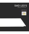 120x30 bakbelyst LED-panel, 40W - 120lm/W, vit ram