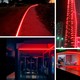 5 m. vattentät Röd Neon COB LED strip - 230V, IP67, 288 LED, 11,5W/m, kan klippas var 10cm