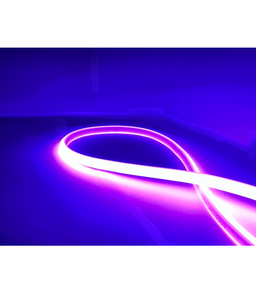 5 m. vattentät Lila Neon COB LED strip - 230V, IP67, 288 LED, 11,5W/m, kan klippas var 10cm