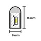 Neutralvitt 8x16 CLIP-ON Neon Flex LED - 9W per. meter, IP67, 230V