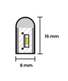 Neutralvitt 8x16 CLIP-ON Neon Flex LED - 9W per. meter, IP67, 230V