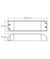 36W dimbar LED driver - Triac + push dim, passar till våra 29W+36W stora LED paneler