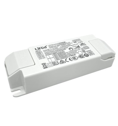 Lifud 30W / 400-750mA 1-10V dimbar LED-driver - 9-42V, 0/1-10V signalgränssnitt, flicker free