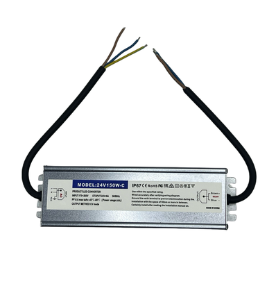 150W / 24V DC strömförsörjning - 6.25A, IP67 vattentät