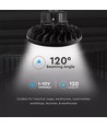 V-Tac 100W LED high bay - 0/1-10V Dimbar, Samsung LED chip, IP65, 5 års garanti