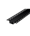 Aluprofil 50x20 till inspackling - 1 meter, Svart, inkl. Svart cover