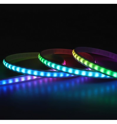 12W/m 8x12 RGBIC LED strip - 5m, IP67, 90 LED per meter, 230V