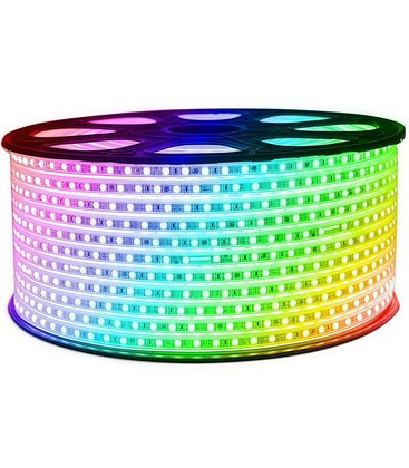 12W/m 7x14 RGBIC LED strip - 5m, IP67, 90 LED per meter, 230V