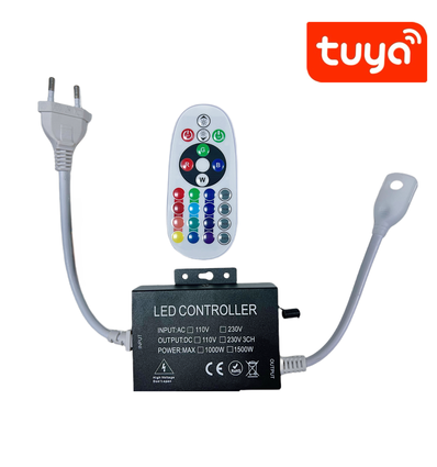 230V RGB WIFI Smart Home CLIP-ON controller - Inkl. ändpropp, till 230V, minnesfunktion, 100 m.