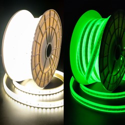 Industri Självlysande arbetsljus 15m 230V LED-strip - IP67, 180 LED/m, 11W/m, 1000 lm/m, 4000K