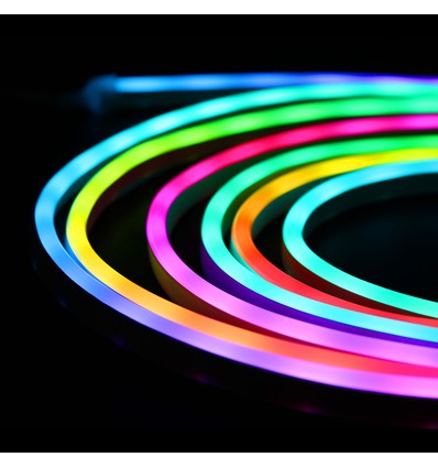 5m RGBIC Neon Flex komplett set 7x14 neonflex - USB, Bluetooth-app, fjärrkontroll