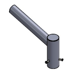 LED Gatubelysning Fäste till gatuarmatur - Passa till 100W, 120W och 150W, Ø60mm / Ø70mm, grå pulverlackerad