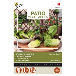 Frön Patio veggies, cos sallad röd och grön