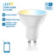 Aigostar SMART WiFi/BT, GU10 LED Pære 6W, CCT 2700K-6500K - 120°