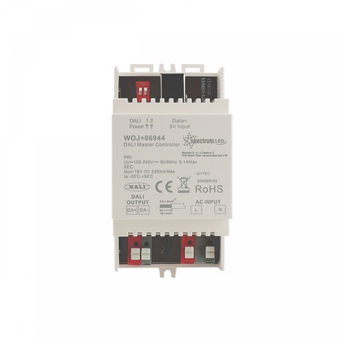 DIN Rail DALI Master Kontroller - DALI dimbar, vit