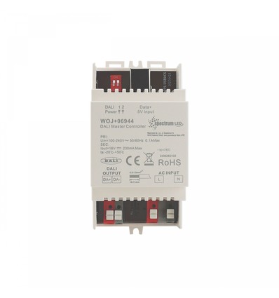 DIN Rail DALI Master Kontroller - DALI dimbar, vit