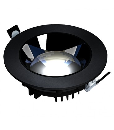 Modell XL nedsänkt downlight - justerbar riktning 30W 30° 220x70 mm, svart