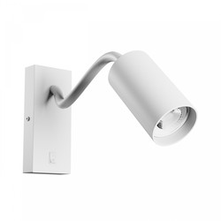 Leverantör Squalla Variosa Flexi Switch GU10 - vägglampa utan ljuskälla, 230V, IP20, 55x100x410mm, vit, rund