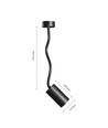 GU10 vägglampa med flexarm - Svart, IP20