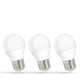 G45 LED Glödlampa 6W E27 - 230V, Varm Vit, Spectrum, 3-pack