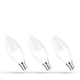 3-pack E14 6W LED kronljus - C37, varmvit, 3000K