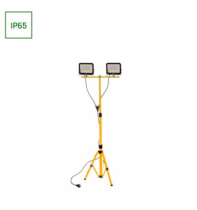 2x50W med tripod-stativ - IP66, neutralvit, arbetslampor, 110°, 210cm kabel