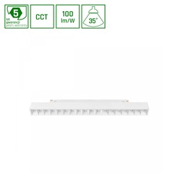 Leverantör System Shift CCT- Grid M skena ljus 17W - 330x23x42mm, 40°, vit, CCT switch