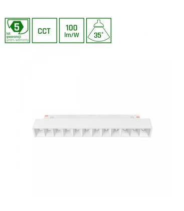 System Shift CCT- Grid S Skens Ljus 12W Vit CCT Switch