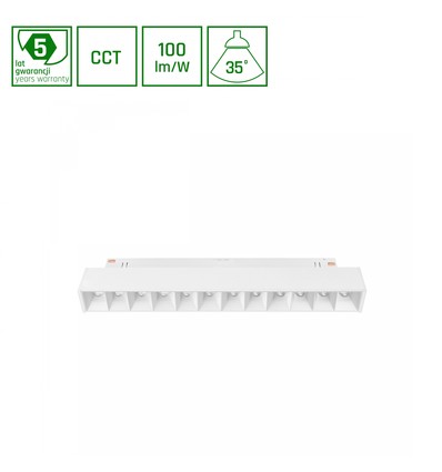 System Shift CCT- Grid S Skens Ljus 12W Vit CCT Switch