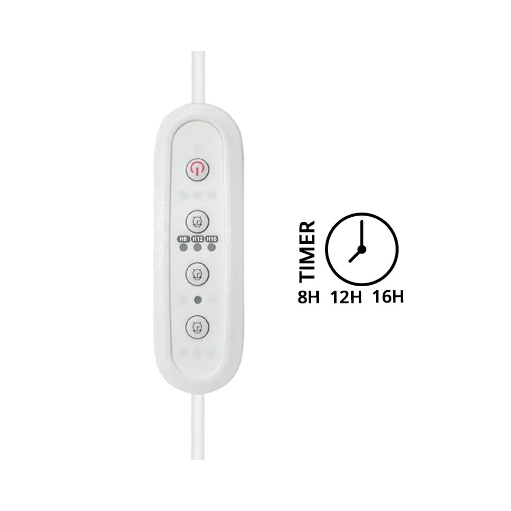 Timer För Ledlife Pro Grow 2.0 Och Max Grow 2.0 1 5 M Kabel Max 120w Valj Mellan 8 12 Eller 16 Timmar