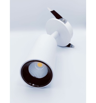 LEDlife 12W infälld spotlight vit - Hål: Ø7,5 cm, Mått: Ø8 cm, Osram LED, RA90, 230V