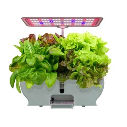  LEDlife hydroponisk köksträdgård - Vit, inkl. växtljus, 9 platser, timer, 3L vattentank
