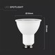 V-Tac 7,5W LED spotlight - Samsung LED chip, 230V, GU10