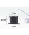 2W Ø3,8cm Focu38 möbelspotlight infälld RA92 - 12V DC, Hål: Ø3,5 cm, Mått: Ø3,8 cm, Mattvit