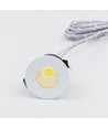 2W Ø3,8cm Focu38 möbelspotlight infälld RA92 - 12V DC, Hål: Ø3,5 cm, Mått: Ø3,8 cm, Mattvit