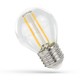 1W LED liten globlampa - G45, filament, klart glas, E27
