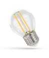 E27 1W LED klotlampa - G45, filament, klart glas