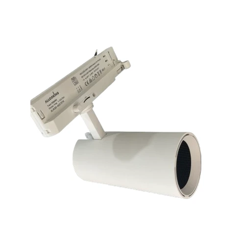 30W 3-fas dimbar RA90 skenspotlight - Justerbar ljusstyrka, vit, inkl. bikubegitter