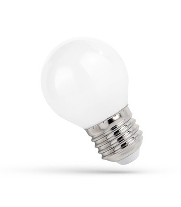 1W LED liten globlampa - G45, filament, frostad glas, E27