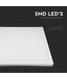 V-Tac 60x60 LED panel i ram - 36W, inbyggd i vit ram till direkt montering