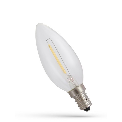 Spectrum 1W LED ljus - C35, filament, extra varmvitt, 1800K, E14