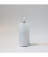 LED Blockljus 10 cm hög, flameffekt, vit - Ø5 cm, 10 cm hög, fungerar med fjärrkontroll, äkta stearin